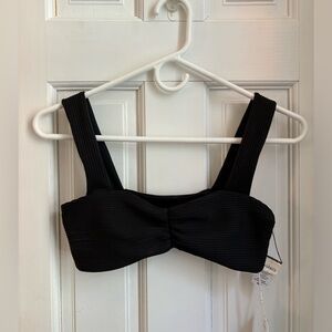 L*SPACE Marlee Bikini Top - Black, small (NEW)